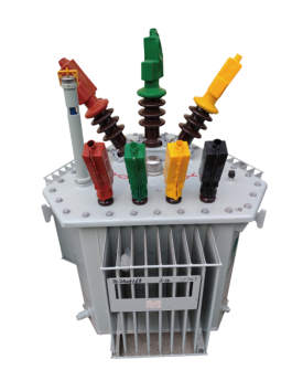 محول توزيع كهربائي مغمور بالزيت ذو قلب حديدي ملفوف ثلاثي الأبعاد