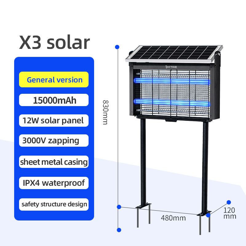 Dengx Technology Outdoor Use LED Solar Power Insect Killer Lamp for Hospital Vector Control