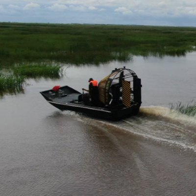 airboat铝合金空气动力浅水两栖船hovercraft
