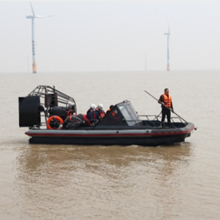 airboat复合材质空气动力浅水冰雪两栖船hovercraft