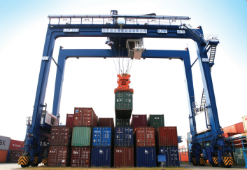 Grúa Pórtico para Contenedores sobre Neumáticos (RTG)