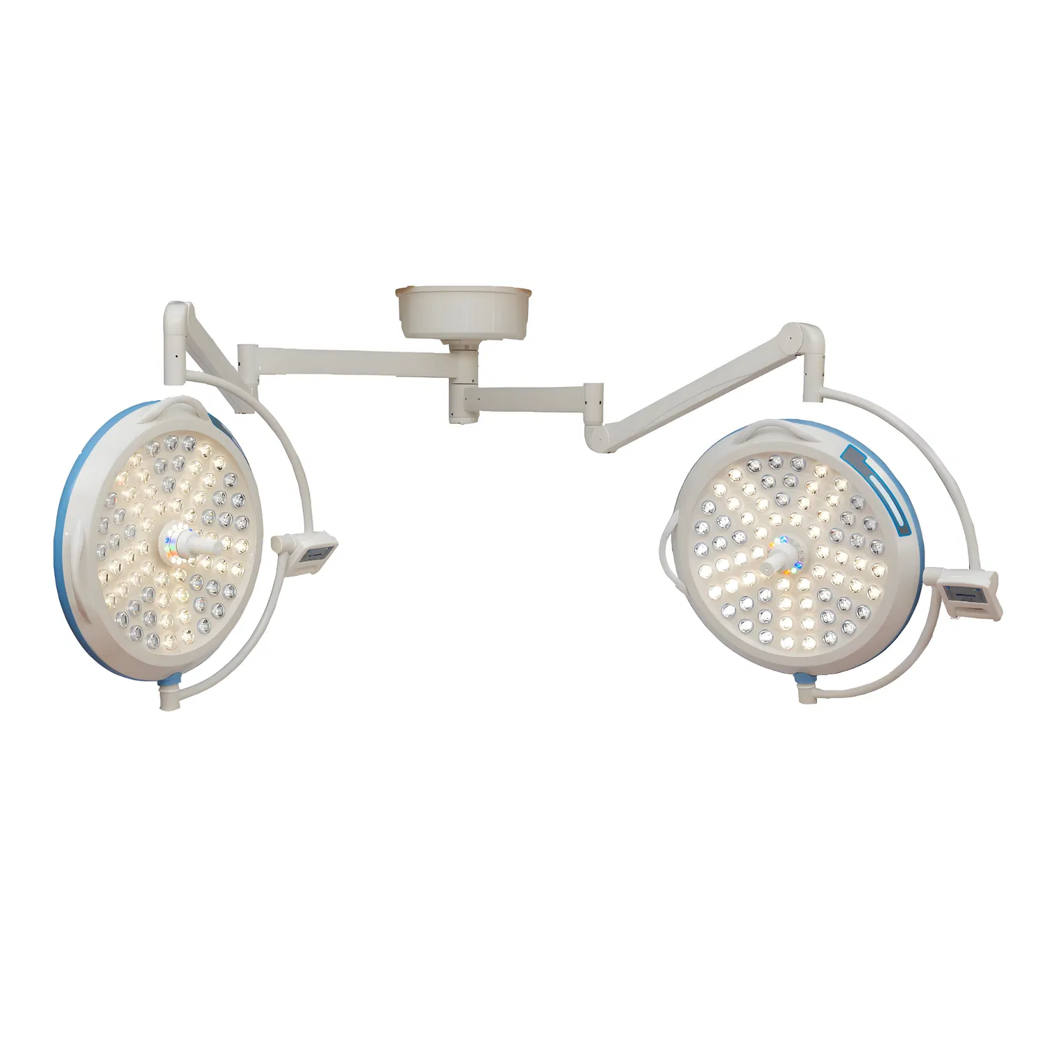 Luz quirúrgica moderna popular de doble cabeza sin sombra, equipo de lámpara de operación LED