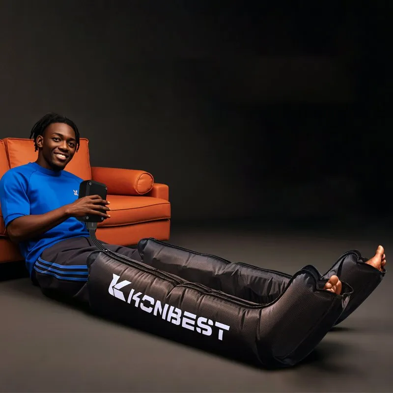 Botas de recuperación para pies y piernas Konbest con masaje de compresión de aire por presoterapia