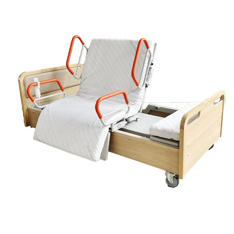 Cama de hospital giratoria y rodante, cama de enfermería en casa, cama de enfermería rotativa
