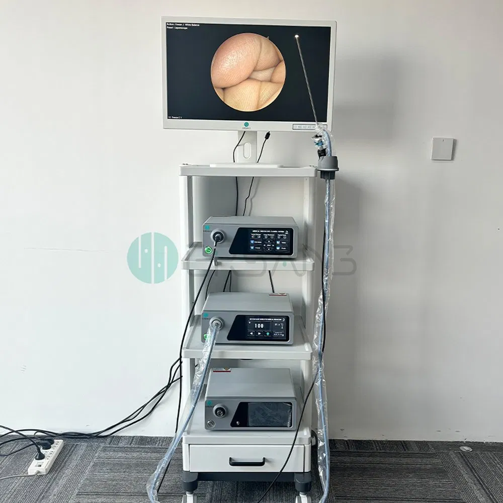 4K Cámara endoscópica médica con fuente de luz para cirugía sistema de cámara laparoscópica torre de laparoscopia