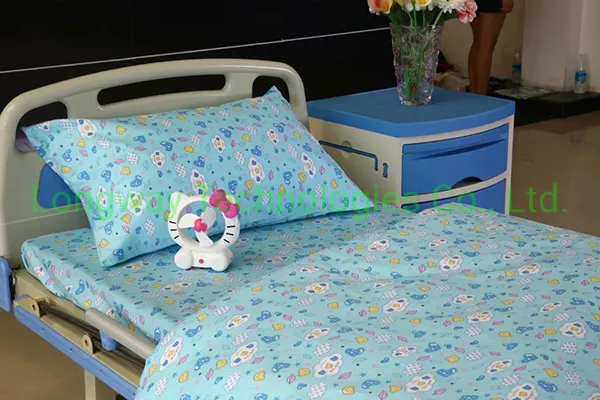 Juego de sábanas para cama de hospital pediátrica de algodón puro