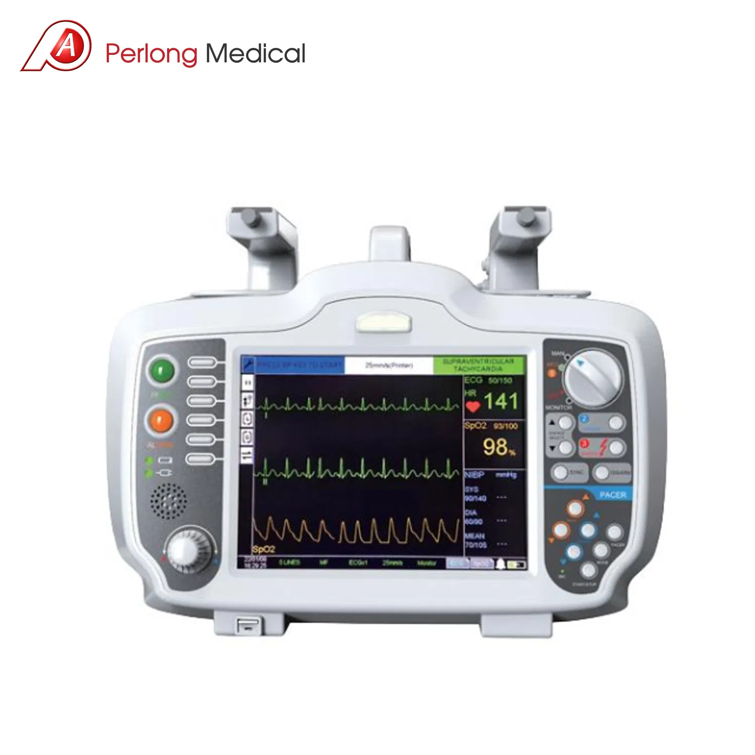 Nuevo Llegada Monitor Desfibrilador Monofásico Portátil para Hospital, Desfibrilador Portátil