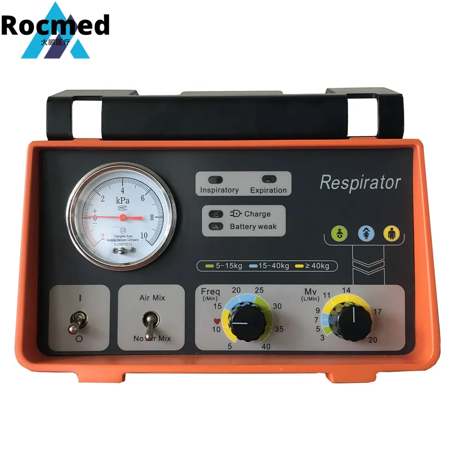 Equipo de ambulancia para transporte de emergencia, ventilador portátil con CE, proveedor de China, precio de ventilador de transporte