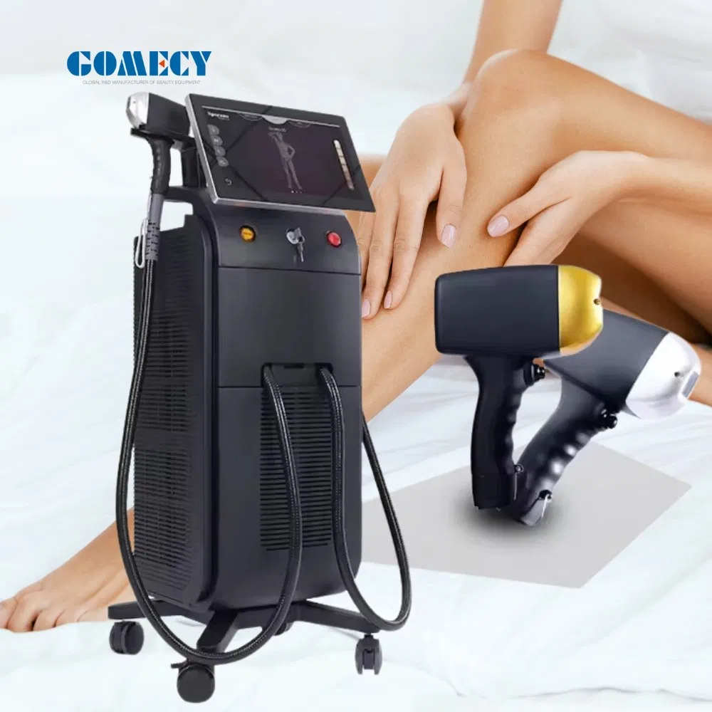 2025 755 808 1064 3 Depilación con láser de diodo Waves Hair Removal de titanio 808nm Máquina de láser de diodo de hielo 2000W para salón