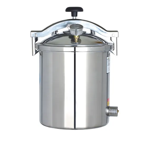 Pequeño Autoclave Portátil 24 Litros Olla de Esterilización por Vapor Laboratorio Alimentos