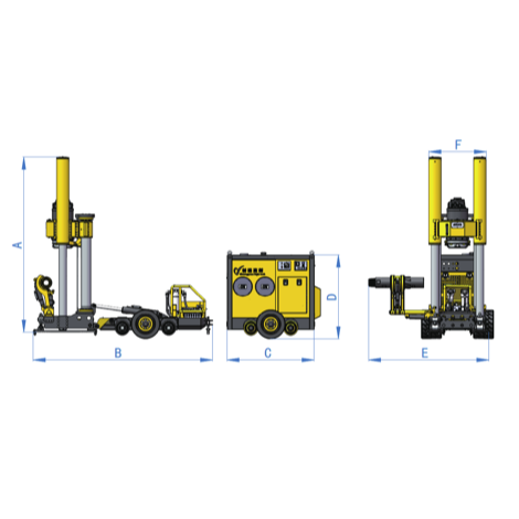 轨轮式天井钻机