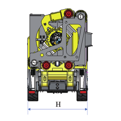 轮胎式切割槽天井钻机