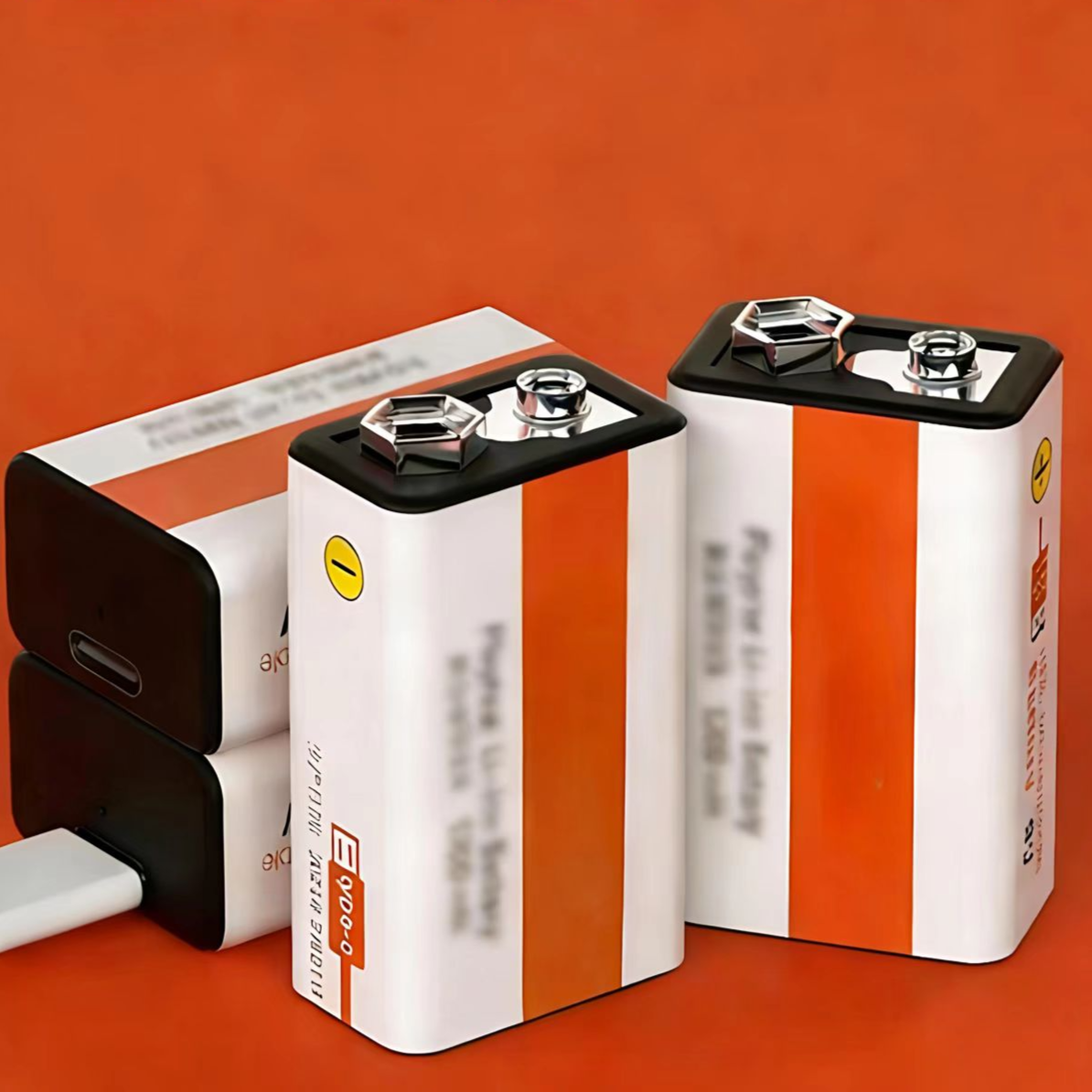 9V方块充电锂电池6F22（Type-C充电口）