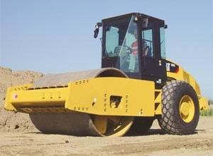 卡特彼勒单钢轮振动土壤压实机