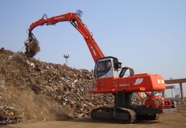 三节臂 抓钢抓料机