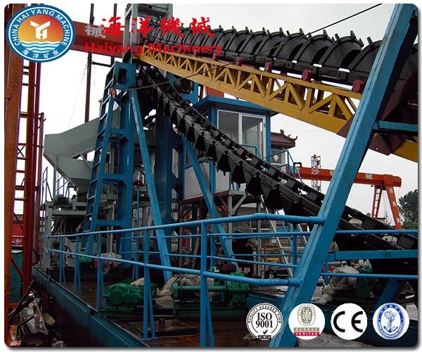 链斗式挖沙淘金船