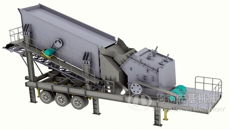 移动反击式破碎站