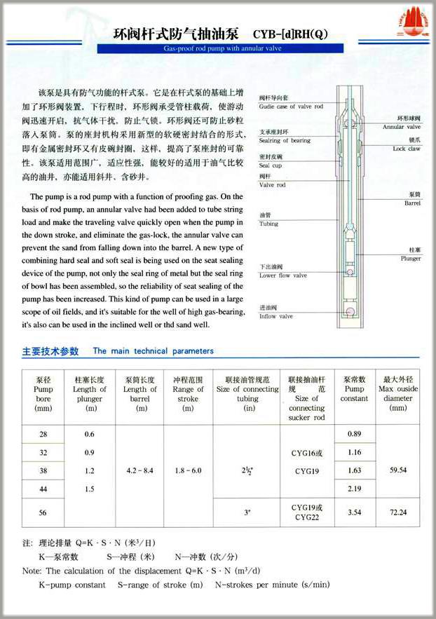 环阀杆式防气抽油泵