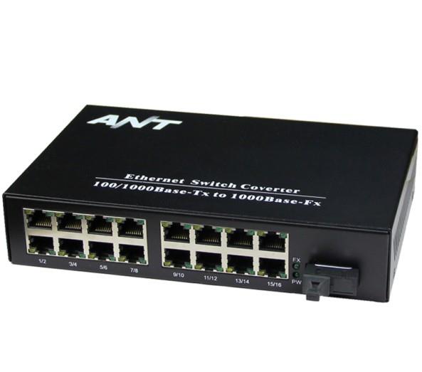 千兆光口百兆电口1光16电光纤交换机系列