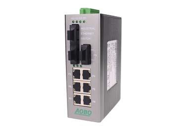 AOBO 3009  
9口非网管百兆导轨式工业交换机