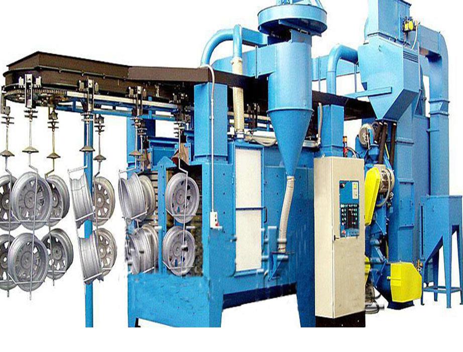 悬链通过强化式抛丸机