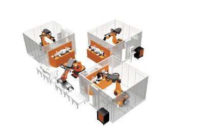 多机器人多工位联合桥壳打磨单元KR-GTM2040