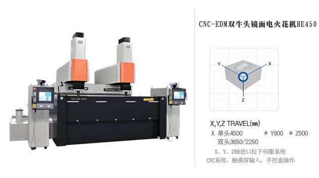 CNC-EDM双牛头镜面电火花机HE450
