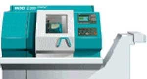 compact cnc lathe with built-in control panel