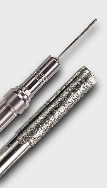Electroplated honing toolsKADIA Micro Honing shafts