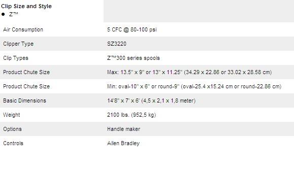 TN2001 Automatic Netting and Clipping Systems