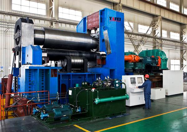 W11XNC水平下调式三辊卷板机