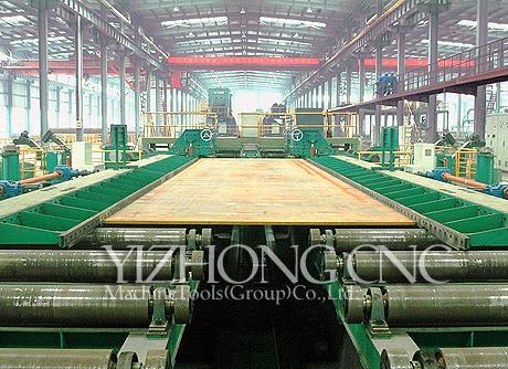 数控辊道式板材双侧铣坡口机床