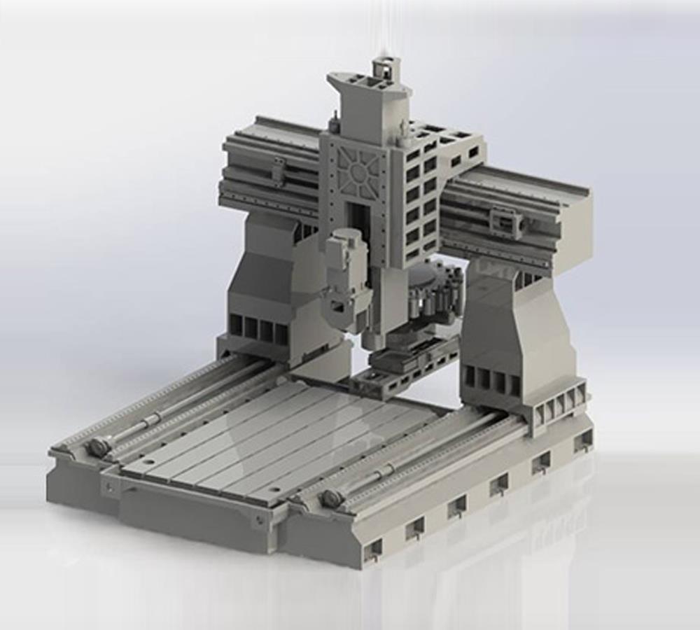 龙门移动式数控加工中心:整体式