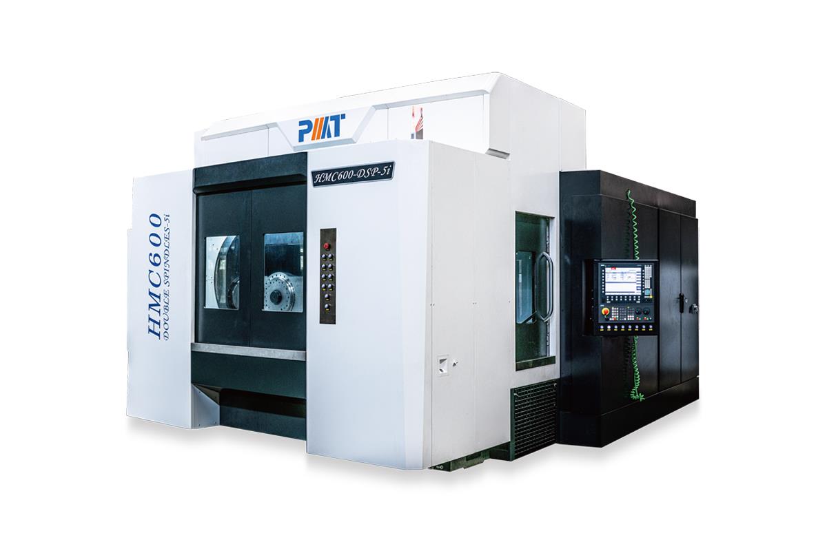 卧式双主轴交换工作台五轴联动加工中心