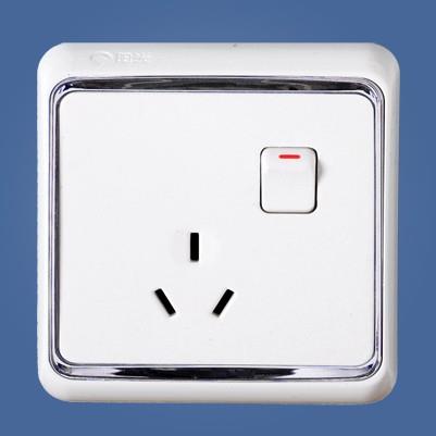 一开单极10A三极插座一开双路10A三极插座