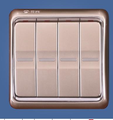 四位单极大跷板开关四位双路大跷板开关