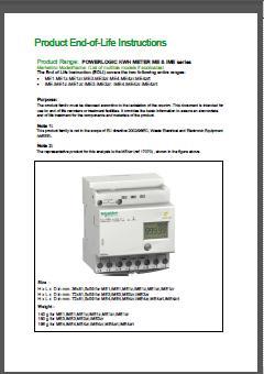 施耐德Acti 9 iME - 导轨安装单相电能表 最大电流63A样本