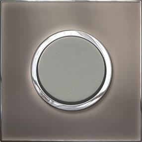 镜面褐圆形一位单控开关