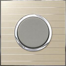 竹木纹圆形一位单控开关