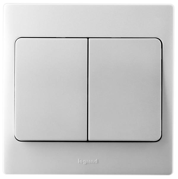 10AX 250V~双联双控开关(含面板)