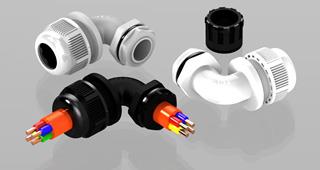 电缆固定塑料90°弯接头