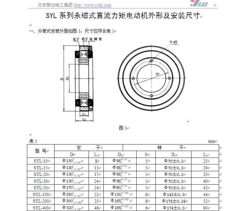 SYL系列永磁式直流力矩电动机