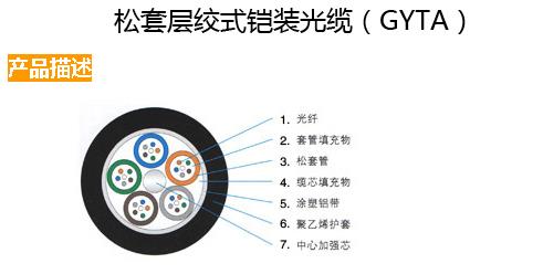 松套层绞式铠装光缆（GYTA）