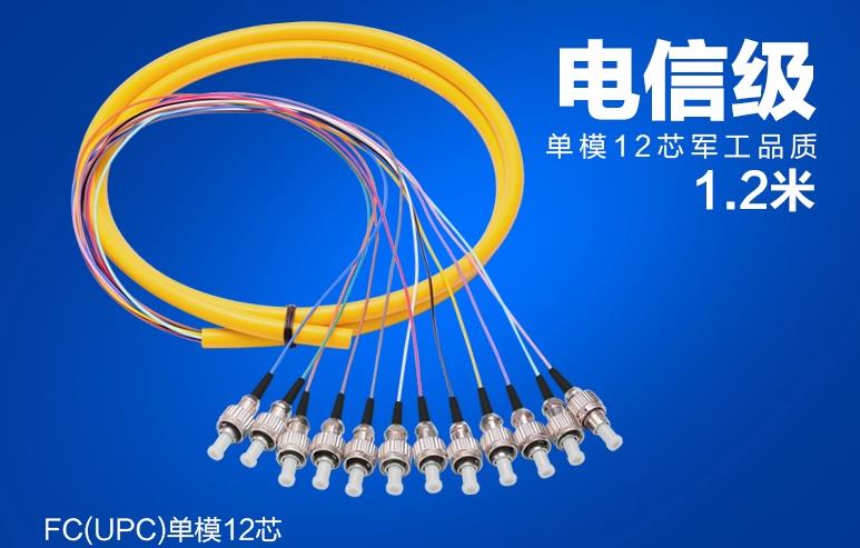 12芯FC单模束状尾纤