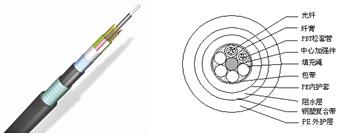 聚乙烯内护套钢带铠装聚乙烯外护套层绞式光缆