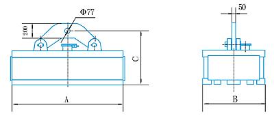 MW42系列吊运多根小方坯、轨梁吸力型起重电磁铁