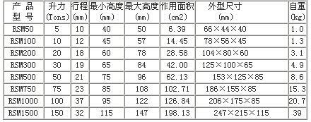RSM100单作用超薄型千斤顶