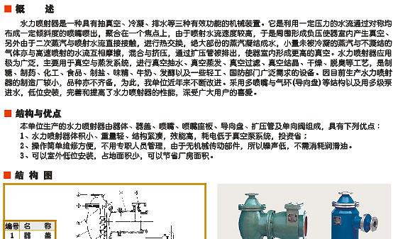 W型水力喷射器、W型不锈钢水力喷射器