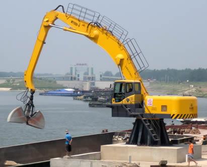 电动液压固定式折叠臂抓斗起重机