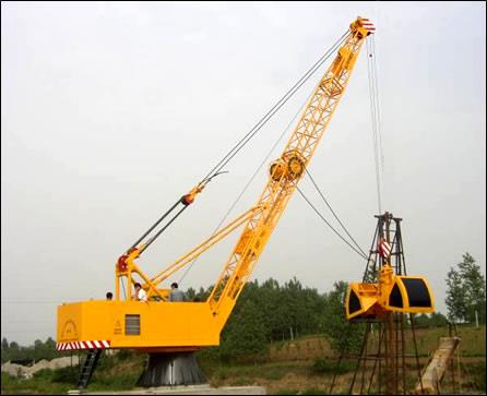 电动液压固定式桁架臂抓斗起重机